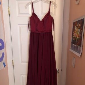 Burgundy Prom Dress/ Formal Dress